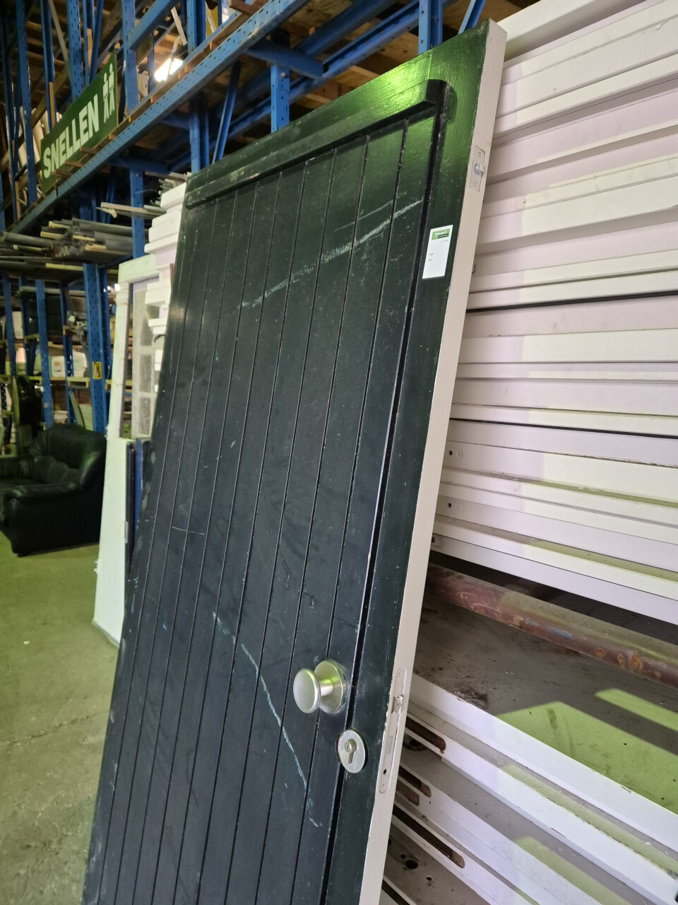 Dichte buitendeur met latjes - 92,5x201 cm - Foto 2