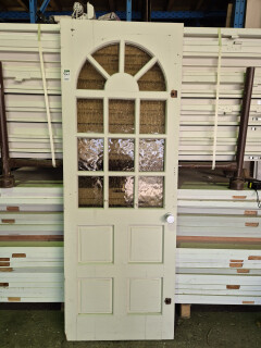 Hardhouten buitendeur met kleine ruitjes - 72,5x201,5 cm - Foto 1