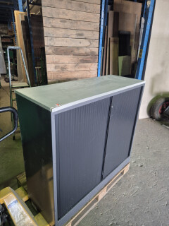 Lage roldeur archiefkast - Zwart/ antraciet - Foto 1