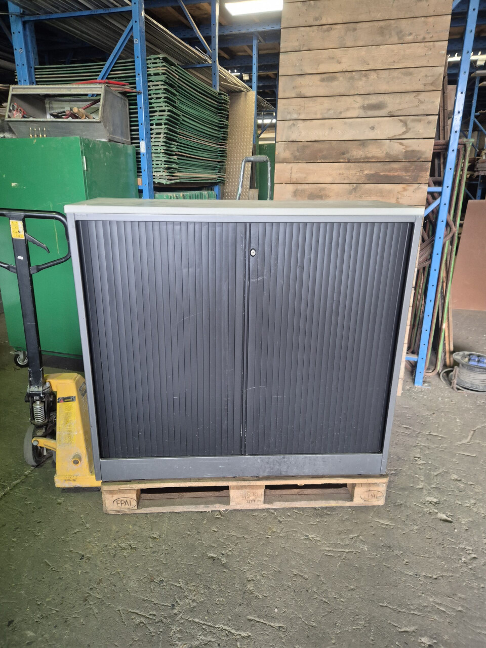 Lage roldeur archiefkast - Zwart/ antraciet - Foto 2