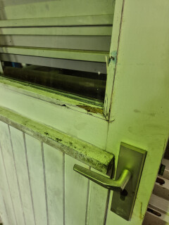 Oude gebruikte achterdeur - klein formaat - met glas - 12127 - Foto 3