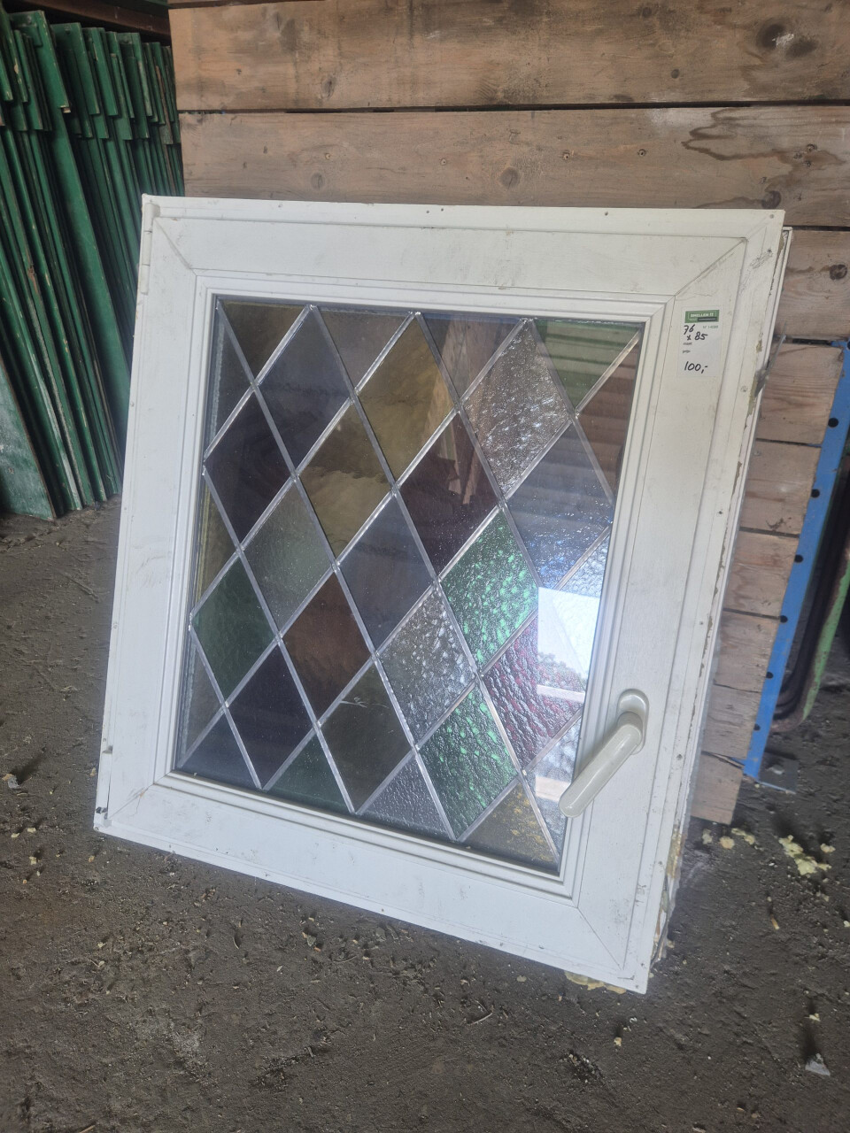 Kunststof raamkozijn met glas in lood raam - Foto 2