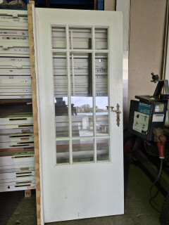 Binnendeur met glas - Antieke deurklink - 12950 - Foto 1