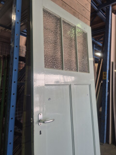 Oude binnendeur gebruikt - met glas - 11163 - Foto 2
