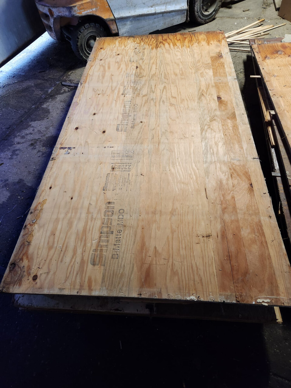 Partij underlayment 18 mm, een zijde resten parketvloer - Foto 3