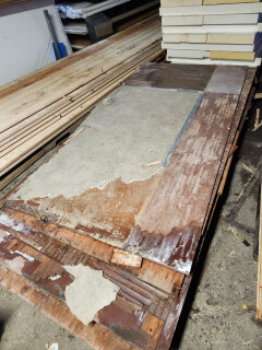 Partij underlayment 18 mm, een zijde resten parketvloer - Foto 6