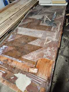 Partij underlayment 18 mm, een zijde resten parketvloer - Foto 9