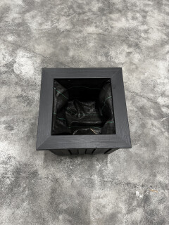 zwarte houten planten bak - Foto 3