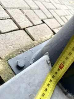 2x stalen spiltrap / wenteltrap met bordes (ijzeren trap) - Foto 6