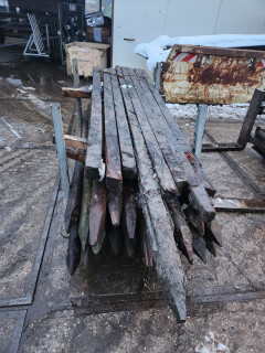 Hardhouten palen met punt - Foto 3