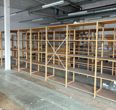 Houten magazijnstelling / legbordstelling / stelling - Foto 1