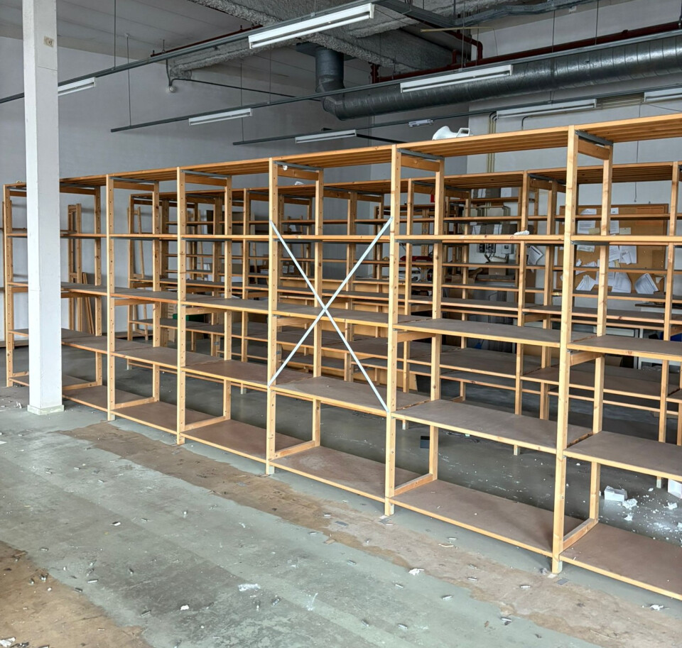 Houten magazijnstelling / legbordstelling / stelling - Foto 1