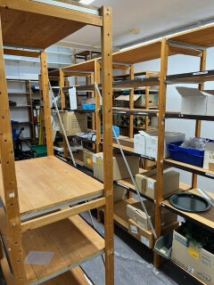 Houten magazijnstelling / legbordstelling / stelling - Foto 2