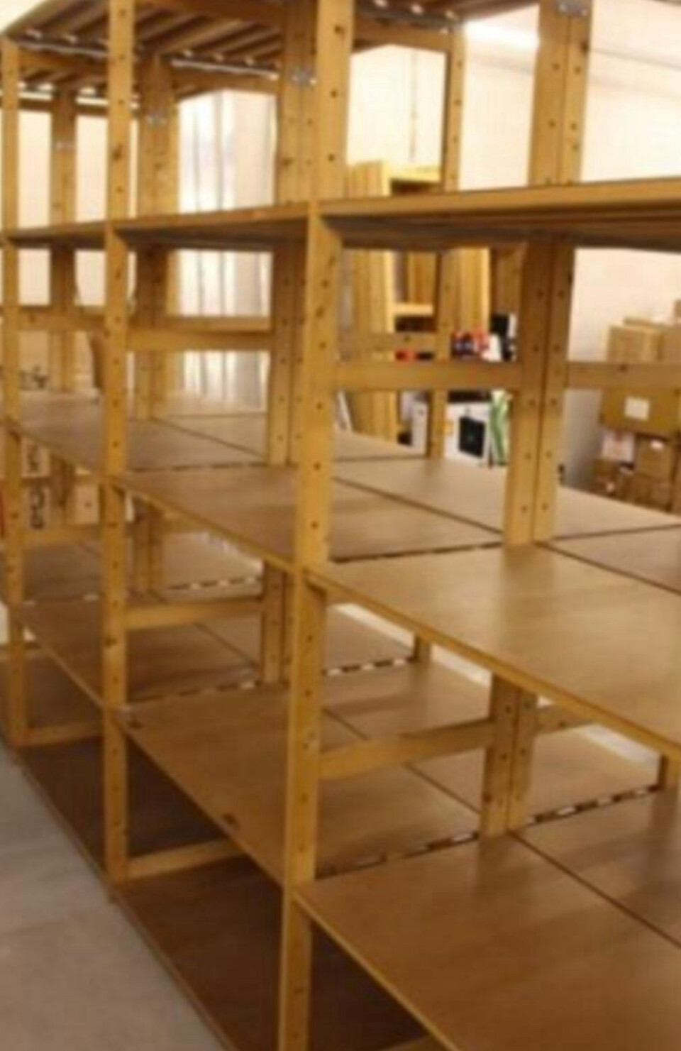 Houten magazijnstelling / legbordstelling / stelling - Foto 3