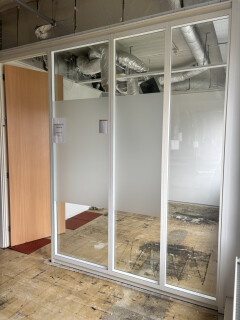 25 m1 cassette glaswand systeemwand – dubbel volglas wand - Foto 6