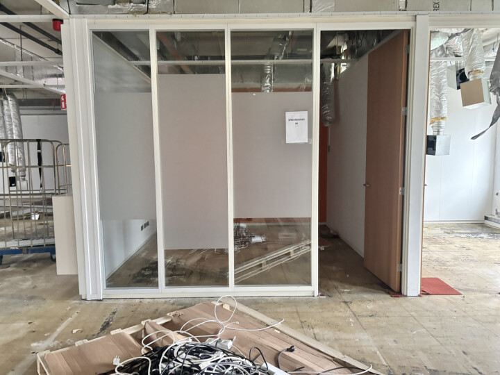 25 m1 cassette glaswand systeemwand – dubbel volglas wand