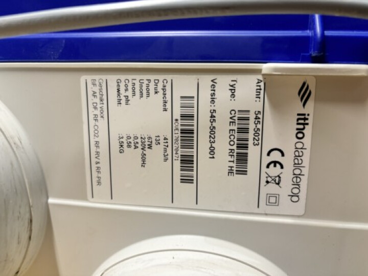 8 stuks Itho Daalderop ventilatiebox (type: CVE ECO RFT HE)