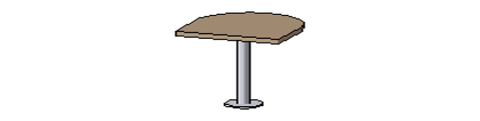 Handmade tafel half rond Garonne oak