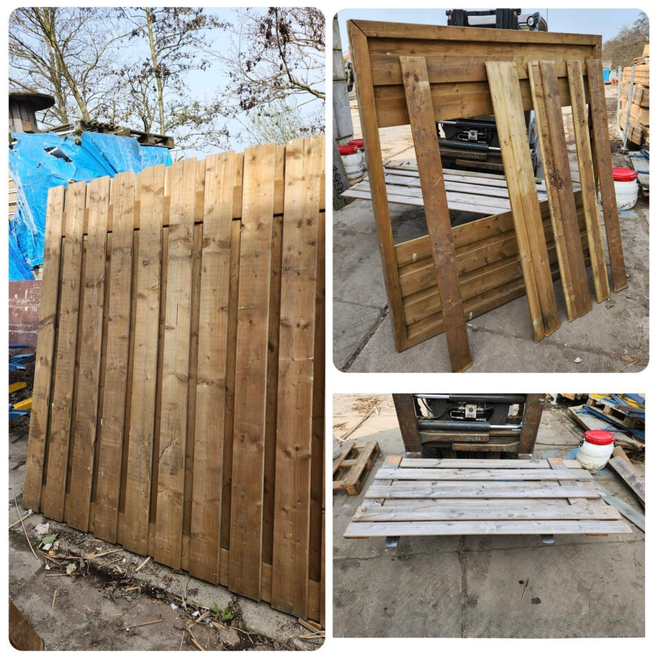 Houten schuttingdelen