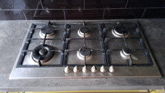 Groene moderne keuken 312cm lang met gasfornuis, afzuigkap en vaatwasser - Foto 4