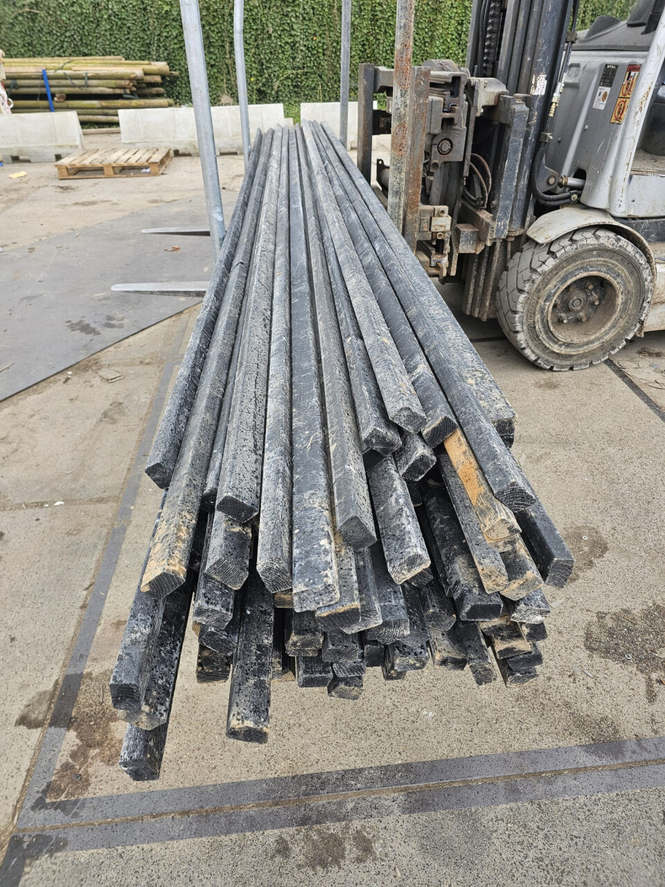 Rhombus latten, zwart