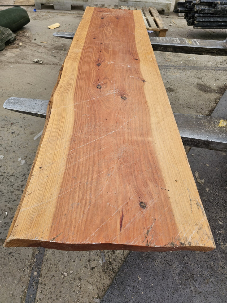 Massief houten boomstamblad