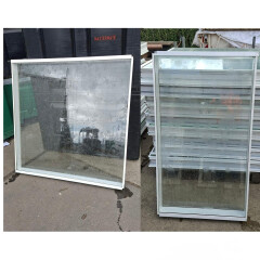 Ramen/wanddelen met aluminium profiel en enkel glas - Foto 1