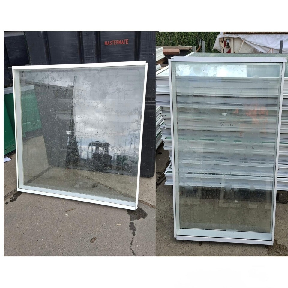 Ramen/wanddelen met aluminium profiel en enkel glas