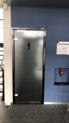 Glazen toiletdeur - Foto 1