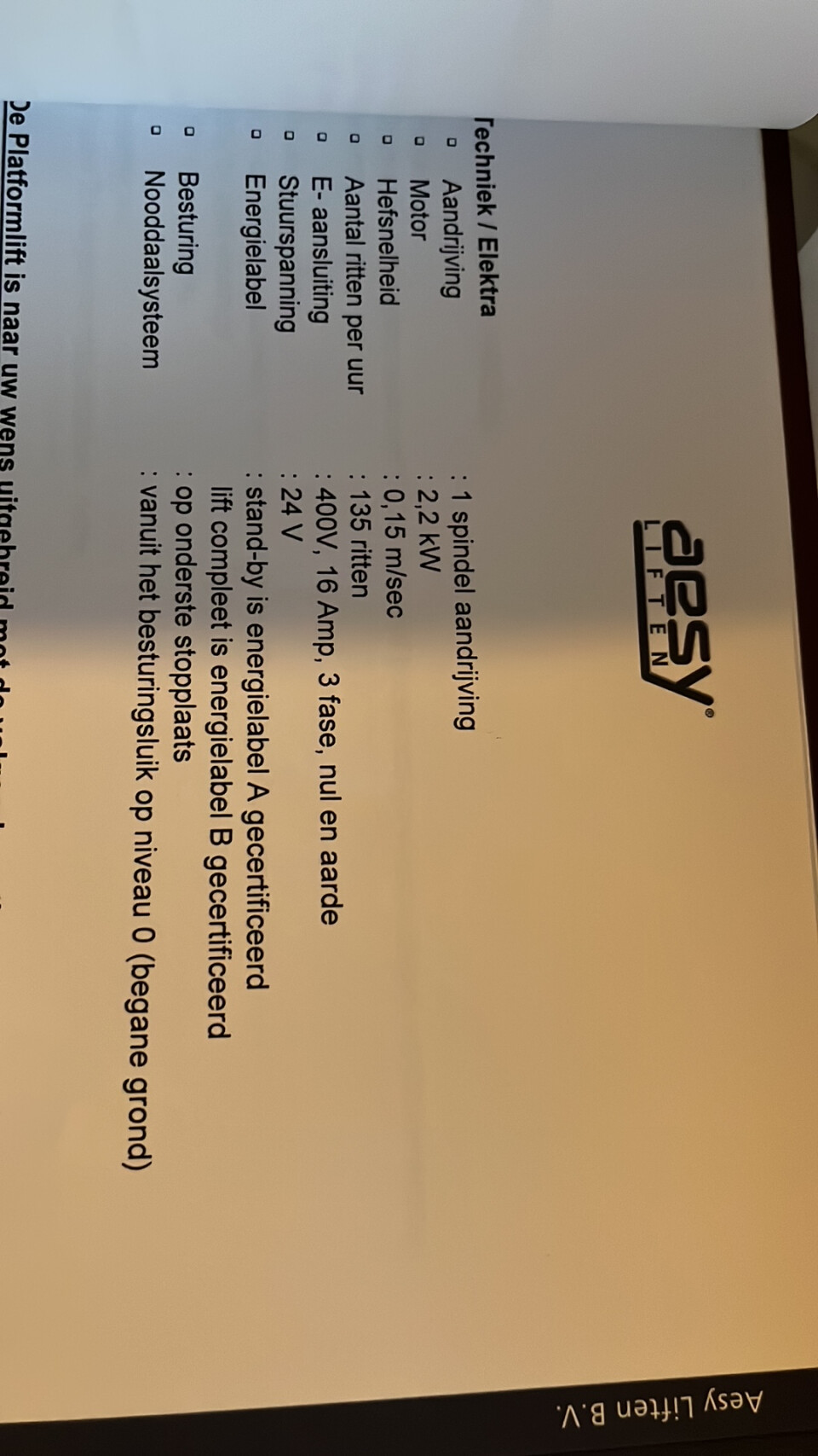 volwaardige rolstoellift Aesylift 5000 - Foto 5