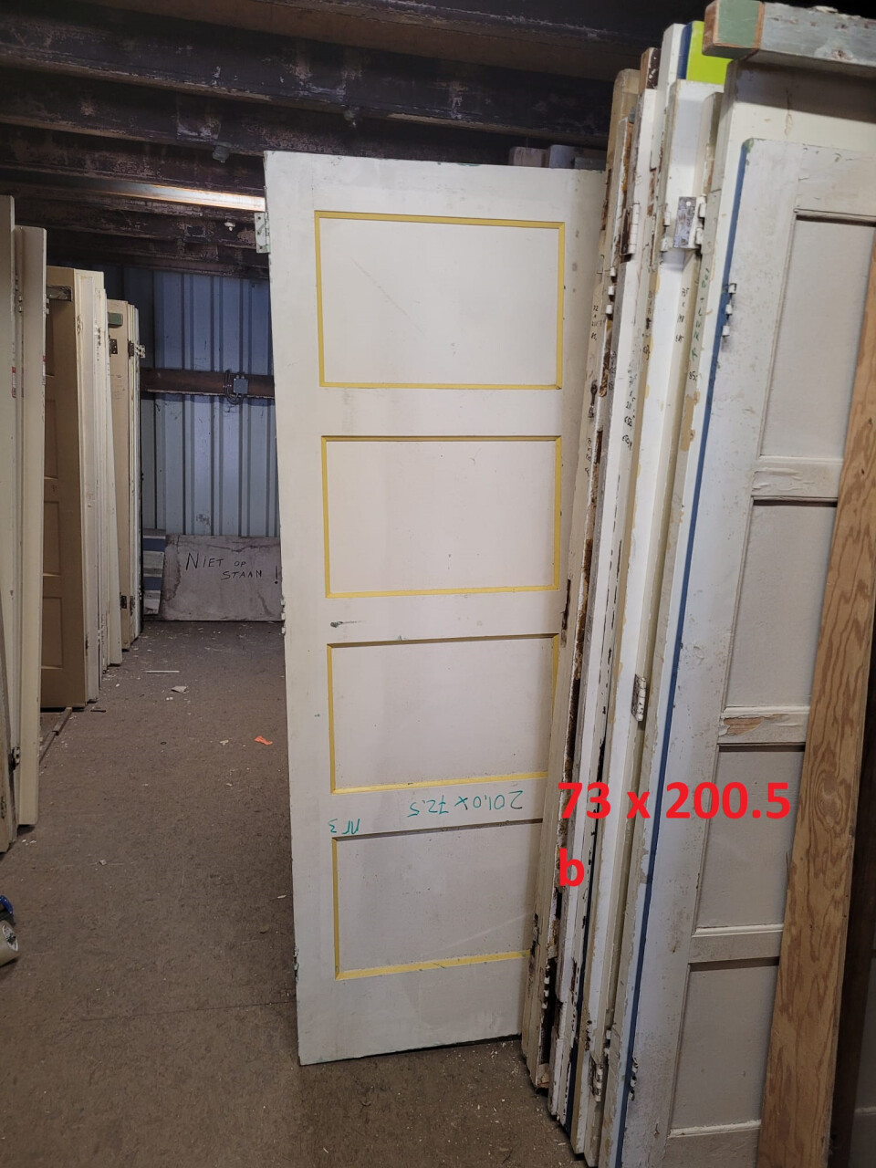 Jaren 30 paneeldeur 70 tot 75 cm breed - Foto 4