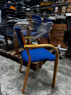 Vergaderstoelen – blauw gestoffeerd – Casala-stijl - Foto 2
