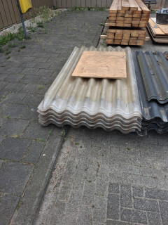 Materialen van overkapping met golfplaten dak - Foto 11