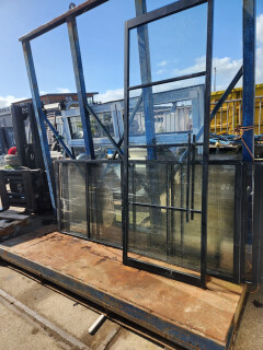 Aluminium binnenwand met 4 vaks glas - Foto 2