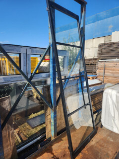Aluminium binnenwand met 4 vaks glas - Foto 3