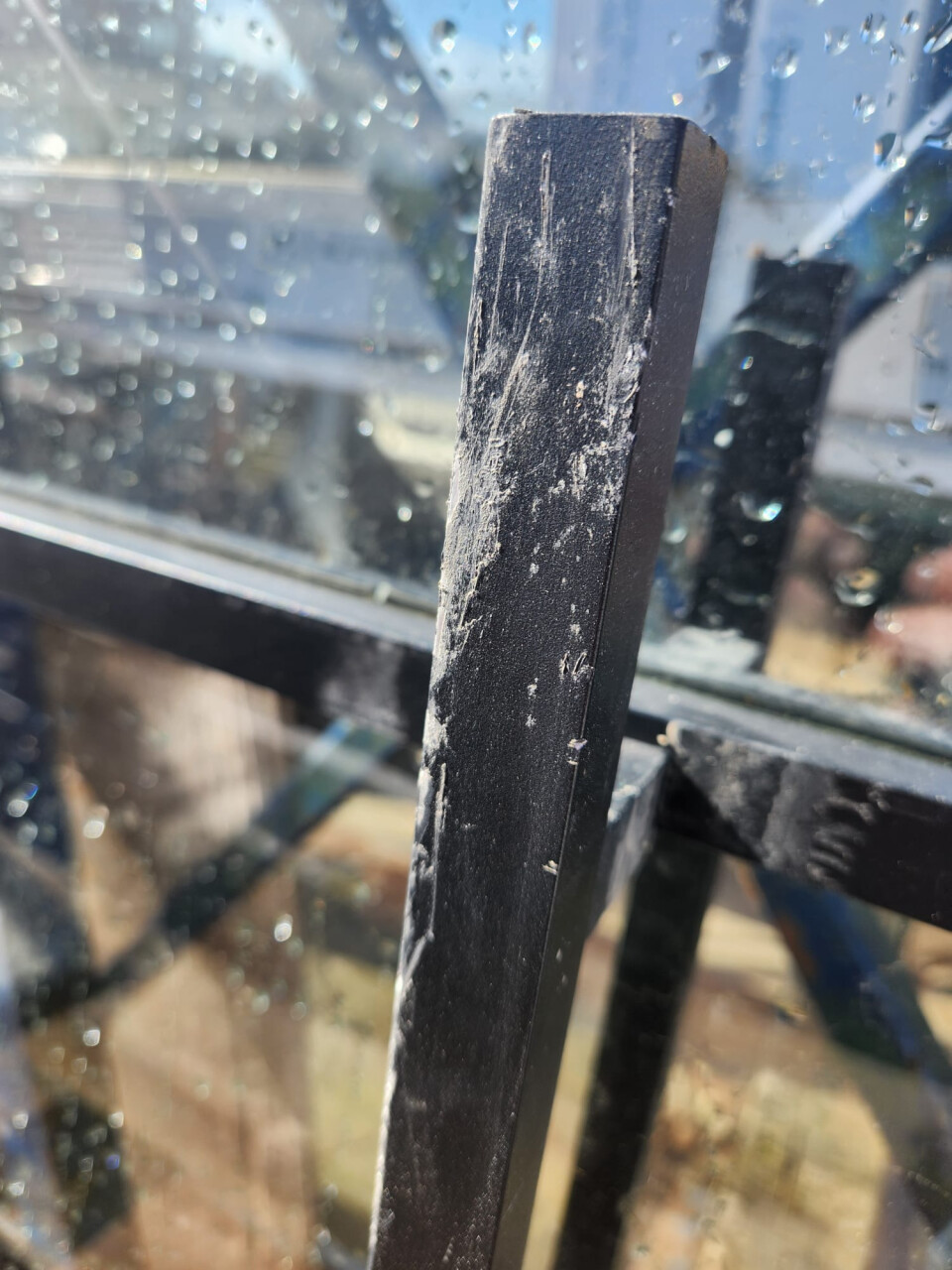 Aluminium binnenwand met 4 vaks glas - Foto 5